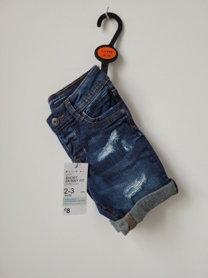 Primark denim jeansowe spodenki szorty 98 cm