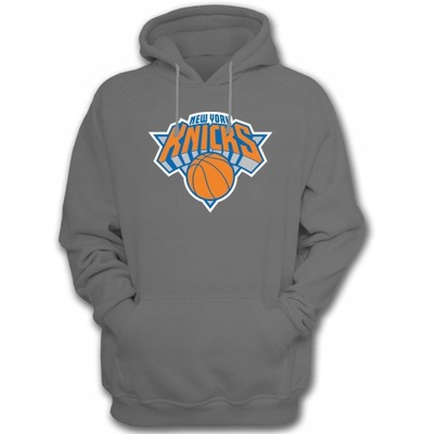 Bluza męska kaptur NY KNICKS-003 szara r.3XL