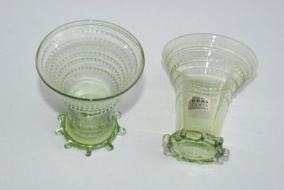 Stare szklanki kras glass czech republic antyk