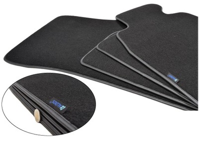 BMW E81 HB 3D 2007-2011R. +RZEPY BLACK MATS VELOUR - POLIAMID.  