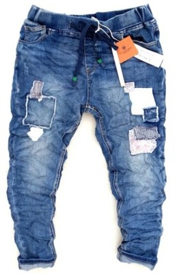 Dresowe jeansy BAGGY joggers łaty itaimaska XL/XXL