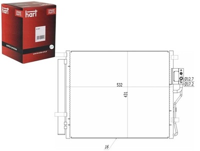 KONDENSATORIUS KONDENSATORIUS KONDICIONAVIMO SANTA FE 2.0CRDI 10- HART 