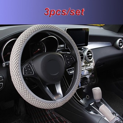 Universal 38CM 1\/3 Pcs Ice Silk Steering Wheel Cov фото