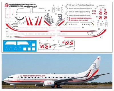 Banzai 144006 Boeing 737-800 Piłsudski SKALA 1/144