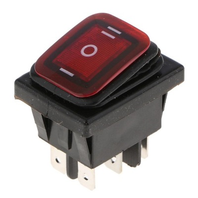 Przełącznik dwupozycyjny z podświetleniem LED, 6-pinowy przełącznik