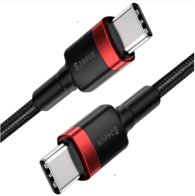 Baseus kabel Cafule PD USB-C - USB-C 2,0 m czerwono-czarny 60W