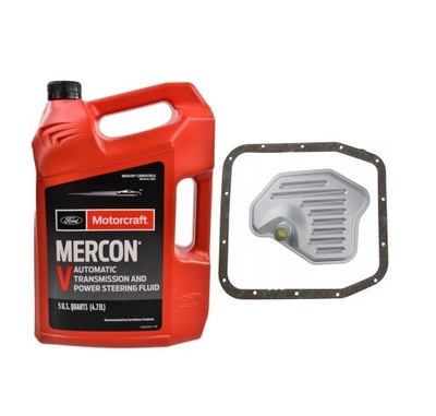 MOTORCRAFT MERCON V 5 QUARTS 4,73L FILTRO CAJAS DE TRANSMISIÓN 4R70W 4R75W FORD  