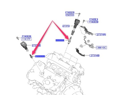 Комплект свеча kia stinger gt 3,3 оригинальные фото №1