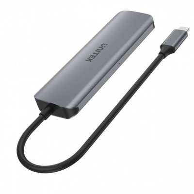 Unitek HUB USB-C; 3x USB 3.1 ;PD 100W; HDMI; H1107