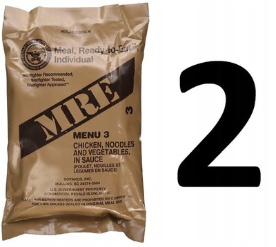 MRE 2 BEEF Shredded Amerykańskie racje żywnościowe