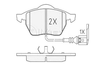 Meyle 025 233 9219/w набір гальмівних колодок гальмівних, гальма дискові фото №1