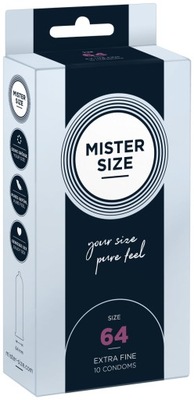 MISTER SIZE 64 mm prezerwatywy dopasowane do obwodu 10 sztuk