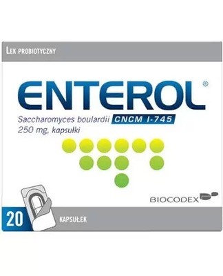 Enterol 250 mg 20 kapsułek biegunka