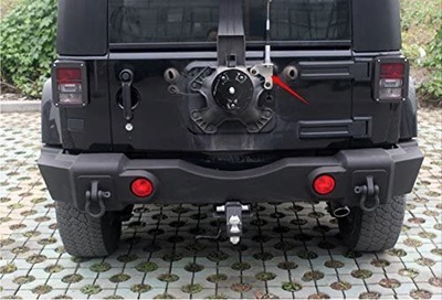 JEEP WRANGLER JK PLIENINIS GALINIS BUFERIS Z UCHWYTAMI HOLOWNICZYMI I SZEKLAMI 