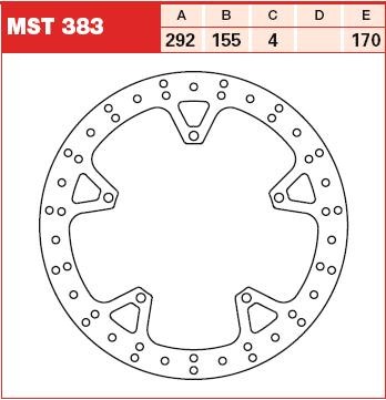 ДИСК ТОРМОЗНОЙ ПЕРЕД TRW MST383