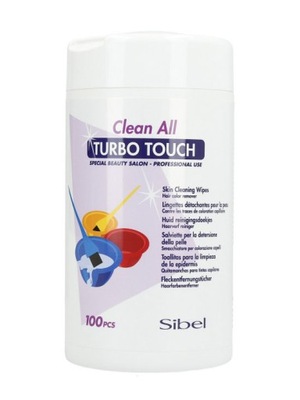 Sibel Clean All Turbo Touch Chusteczki Do zmywania resztek farby 100 szt