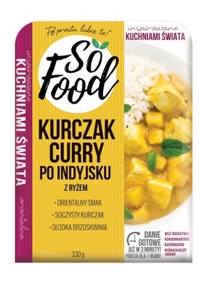 KURCZAK CURRY PO INDYJSKU Z RYŻEM 330 g - SO FOOD