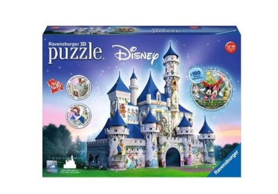 Puzzle 3D Zamek Disney Ravensburger NIEPEŁNY KOMPL