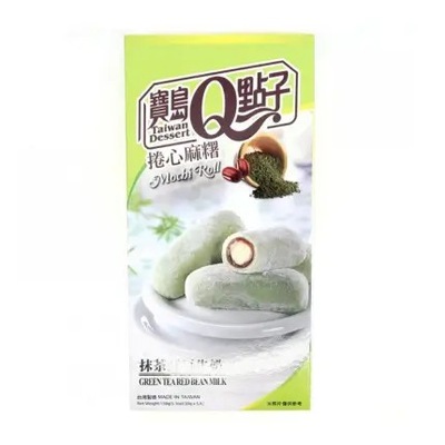 Ciasteczka mochi o smaku azjatyckiej zielonej herbaty z nadzieniem mlecznym