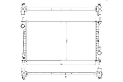 [54756] радіатор двигуна pasuje do: ford tourneo фото №1