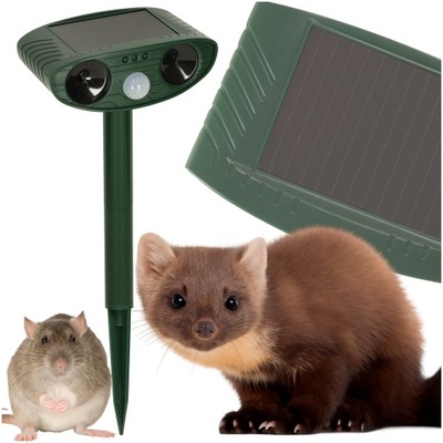 Odstraszacz solarny kretów na gryzonie kuny koty ptaki myszy szczury ultrad