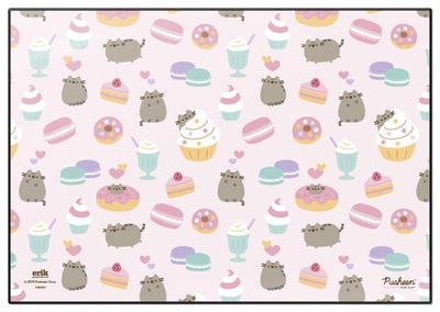 PUSHEEN PODKŁADKA NA BIURKO ochronna sztywna mata podkładki laminowana