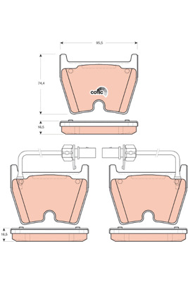 КОЛОДКИ ДИСКОВЫЕ ТОРМОЗНОЕ - КОМПЛЕКТ COTEC GDB1688 фото