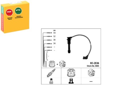 Набор трубопровод зажигания ngk 9895 фото №1