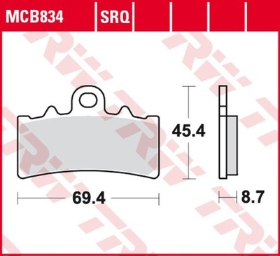 TRW LUCAS ZF ZAPATAS DE FRENADO KH606 ORGANIC BMW G 310GS/R '16-, C 400GT/X '  