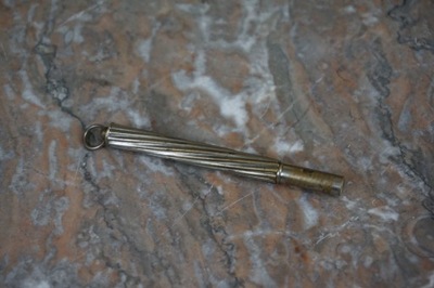 Zabytkowy metalowy ołówek XIX/XX wiek wysuwany