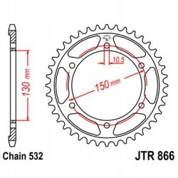 ENGRANAJE PARTE TRASERA JT 38-ZEBOW GTS 1000 1993-1998  