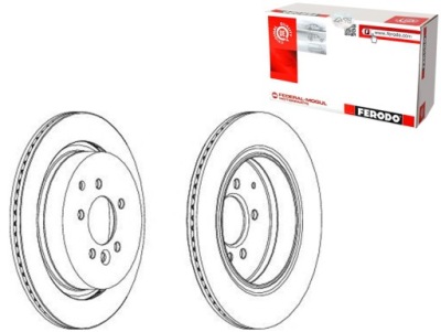 Комплект диск тормозных ferodo 08a63110 di956832 фото №1
