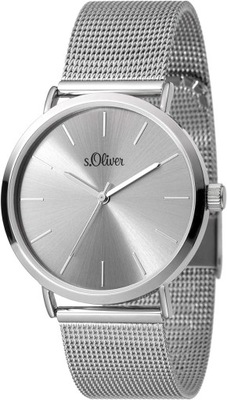 Zegarek damski S.OLIVER SO-3885-MQ srebrny mesh
