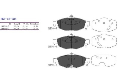 PADS BRAKE FRONT CHRYSLER SEBRING 01-  