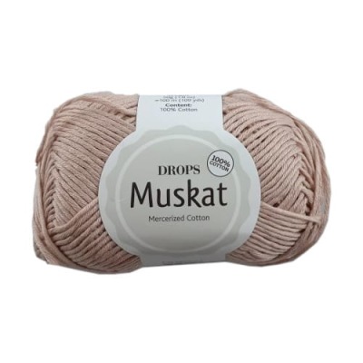 DROPS Muskat 86 pudrowy bawełna maceryzowana
