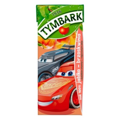 Tymbark Sok 100% jabłko-brzoskwinia 200 ml