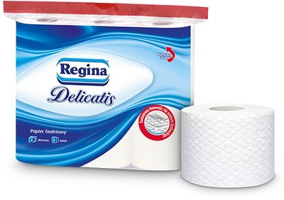 Papier toaletowy 9 ROLEK Regina Delicatis 4-warstwowy biały