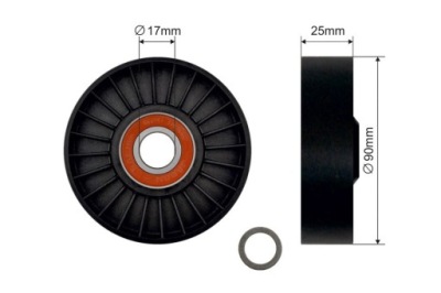 Ролик натяжителя ремень pk chrysler 300c, 300m, concorde, sebring 2.7 фото №1