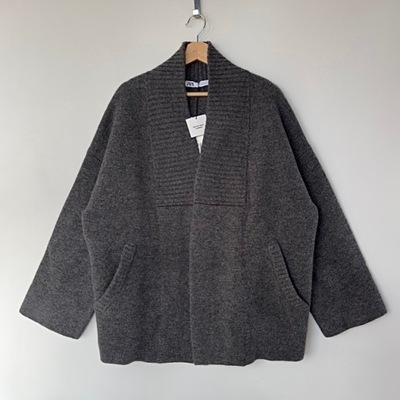 ZARA Sweter Jak Płaszcz / Kurtka Wełna OVERSIZE M