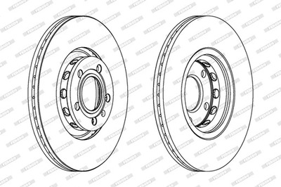 ДИСКИ ТОРМОЗНЫЕ ТОРМОЗНЫЕ ПЕРЕД FERODO DDF1706