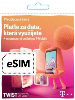 eSIM Czeska Karta sim T-mobile BEZ REJESTRACJI