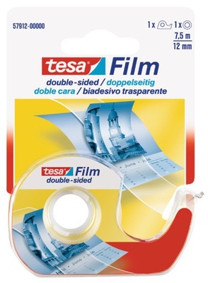 Taśma biurowa Tesafilm dwustronna - 7,5m x 12mm