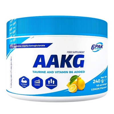 6PAK Nutrition Arginina, AAKG cytryna 240g POMPA
