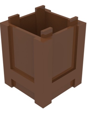 LEGO 4520638 61780 pojemnik skrzynia brązowy 2x2x2
