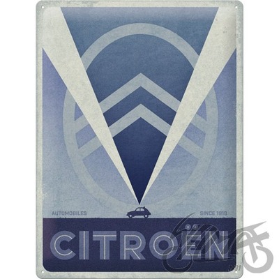 PLACA PLAKAT 30X40 CITROEN 2CV LOGOTIPO BLUE 23308  