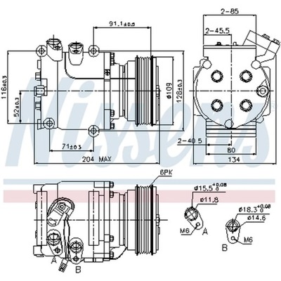 COMPRESOR ACONDICIONAMIENTO NISSENS 89233  