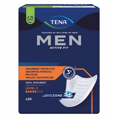 Tena Men Super Level 3 wkłady anatomiczne 20 sztuk