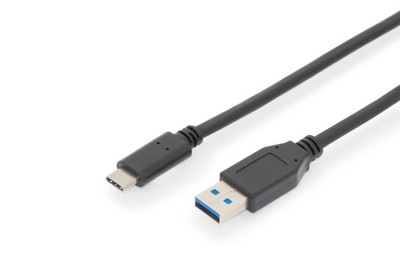 Kabel DIGITUS USB 3.1 Gen.2 SuperSpeed+ 10Gbps Typ USB C/A M/M, PD, czarny
