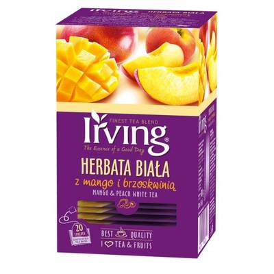 IRVING Herbata Biała Mango Brzoskwinia 20 Torebek