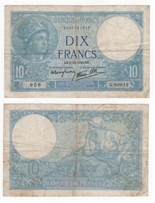 FRANCJA 1940 10 FRANCS